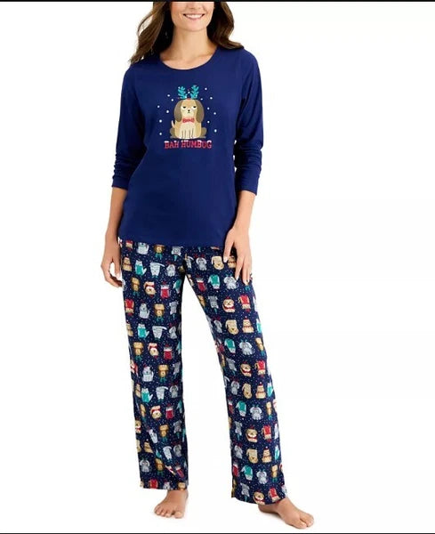 Matching Women’s Bah Humbug Novelty Family Pajama Set