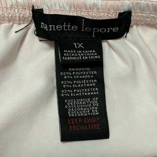 Nanette Lepore Pajama Set Womens Plus 1X Pink Floral Tank Shorts Stretch 150-21