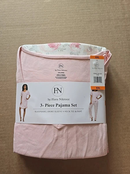 *NWT* Flora Nikrooz 3-Piece Pajama Set (Pink,3X)