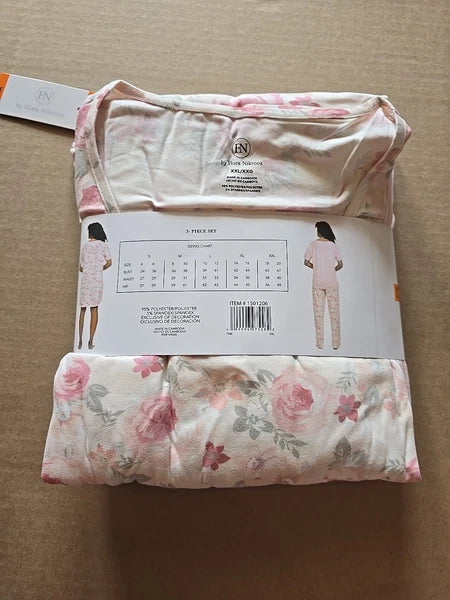 *NWT* Flora Nikrooz 3-Piece Pajama Set (Pink,3X)