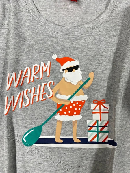 Women's Matching Tropical Santa Pajamas set Christmas sleepwear pj's Size 2XL