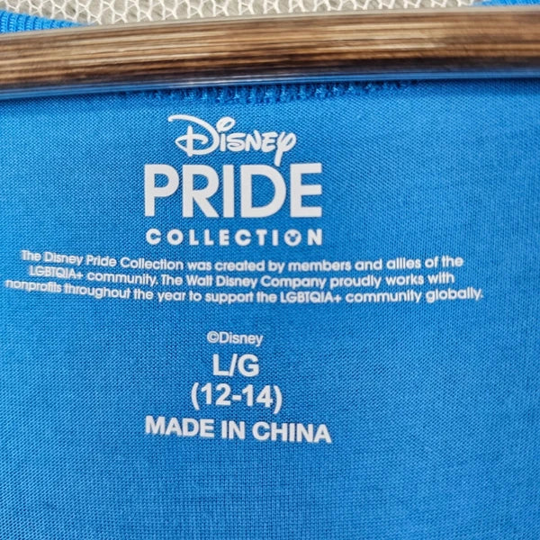 Disney Pride Stitch Pajama Set Tank Top Shorts Hoodie Blue L/G XL Sleepwear Set