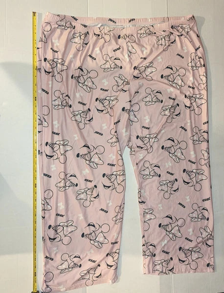 Disney Pink Minnie Mouse Pajama Set 2X- Very Good(See Photos)